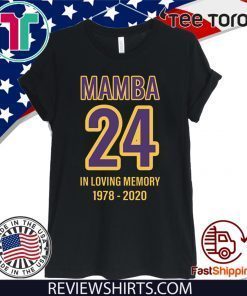 Mamba 24 In Loving Memory Kobe 1978 2020 Tee Shirt