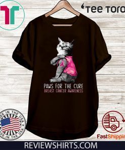 Cat paws for the cure breast cancer awareness 2020 T-Shirt