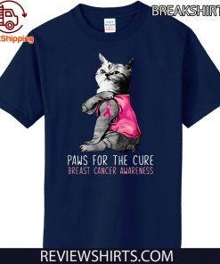 Cat paws for the cure breast cancer awareness 2020 T-Shirt