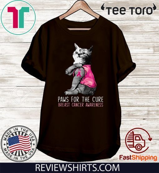 Cat paws for the cure breast cancer awareness 2020 T-Shirt