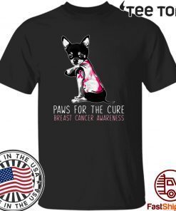 Chihuahua paws for the cure breast cancer awareness Official T-Shirt