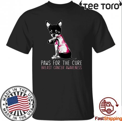 Chihuahua paws for the cure breast cancer awareness Official T-Shirt