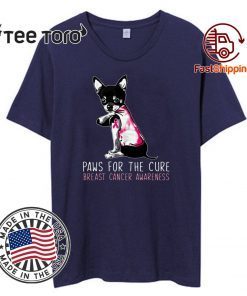 Chihuahua paws for the cure breast cancer awareness Official T-Shirt