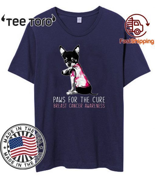 Chihuahua paws for the cure breast cancer awareness Official T-Shirt