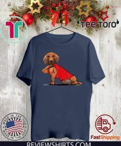 Dachshund Tattoos I Love MOM Sitting Mother's Day Gift T-Shirt