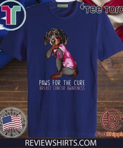 Dachshund paws for the cure breast cancer awareness 2020 T-Shirt