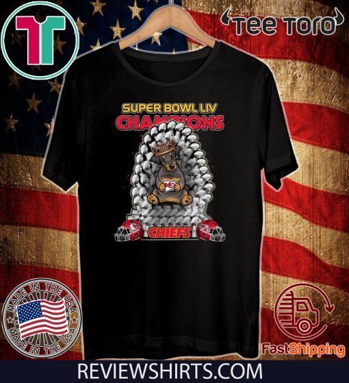 Daschund Iron Throne Super Bowl LIV Champions Chiefs Hot T-Shirt