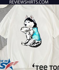 Dog Husky Tattoos I Love Mom 2020 T-Shirt