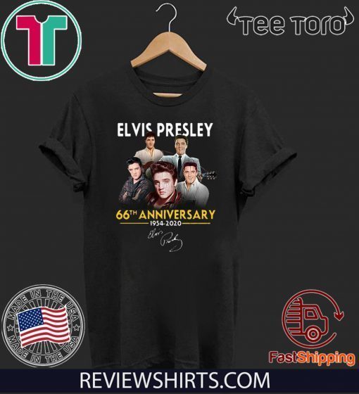 Elvis Presley 66th Anniversary 1975 – 2020 signatures For T-Shirt