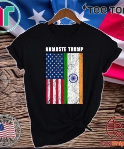 Flag American India Namaste Trump Visits India Official T-Shirt