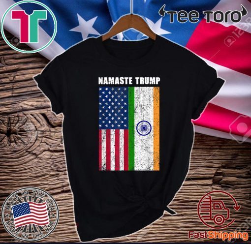 Flag American India Namaste Trump Visits India Official T-Shirt