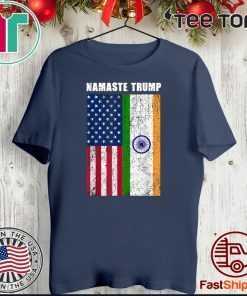 Flag American India Namaste Trump Visits India Official T-Shirt