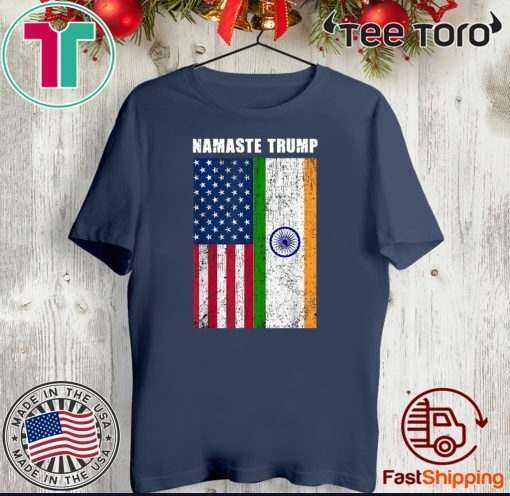 Flag American India Namaste Trump Visits India Official T-Shirt