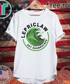 Funny St Partrick’s Day Drinking Lepriclaw Get Shamrocked White Claw T-Shirt