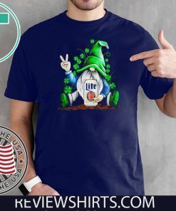 Gnomes Lucky Hug Miller Lite St. Patrick_s Day 2020 T-Shirt