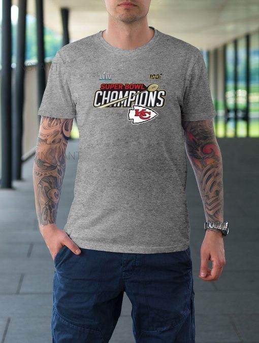 Mens Kansas City Chiefs Super Bowl LIV Champions Trophy T-Shirt