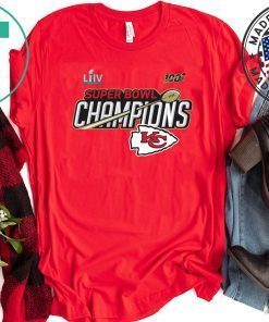 Kansas City Chiefs Super Bowl LIV Champions Trophy T-Shirt - Limited Edition