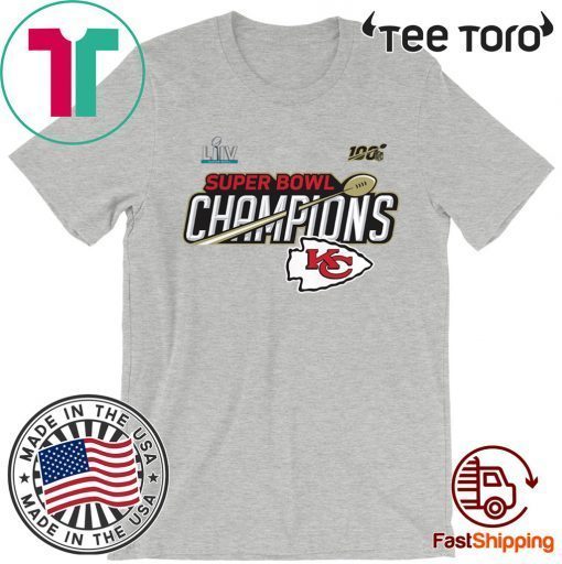 Kansas City Chiefs Super Bowl LIV Champions Trophy T-Shirt - Limited Edition