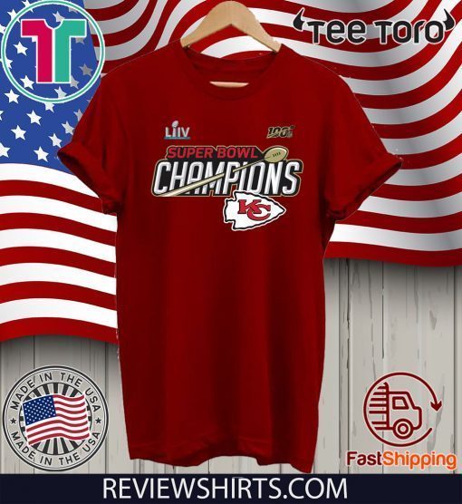 Kansas City Chiefs Super Bowl LIV Champions Trophy TShirt