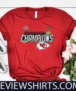 Official Kansas City Chiefs Super Bowl LIV Champions Trophy T-Shirt