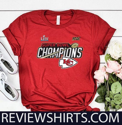 Official Kansas City Chiefs Super Bowl LIV Champions Trophy T-Shirt