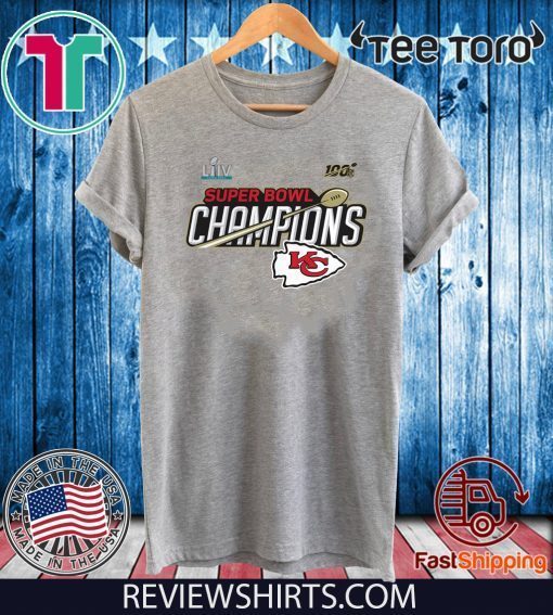 Official Kansas City Chiefs Super Bowl LIV Champions Trophy T-Shirt