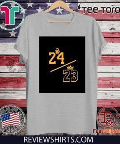 Kobe 24 LeBron 23 Gold Tee Shirt