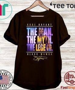 Kobe Bryant The Man The Myth The Legend Black Mamba Signature Official T-Shirt