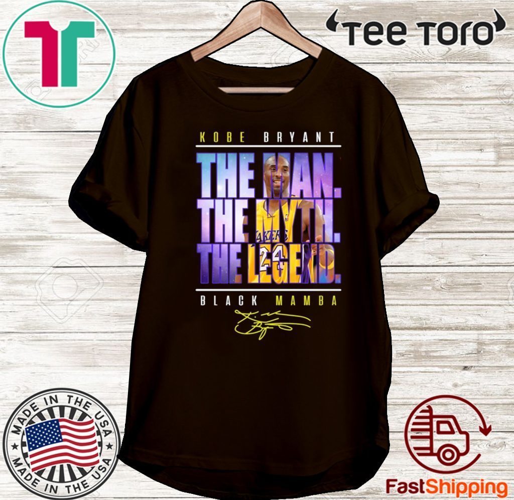 Kobe Bryant The Man The Myth The Legend Black Mamba Signature Official T Shirt Shirtelephant