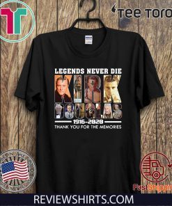 Legends Never Die Kirk Douglas 1916 – 2020 thank you for the memories For T-Shirt
