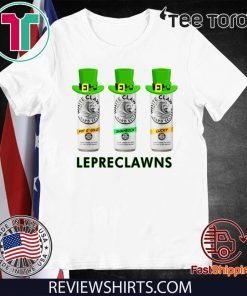 Lepreclawns Lucky Shamrock Drinking St Patrick’s Official T-Shirt