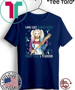 Look Like Harley Quinn Fight Like A Warrior Cervical Cancer Awareness Classic T-Shirt