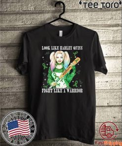 Mens Look Like Harley Quinn Fight Like A Warrior Liver Cancer Awareness T-Shirt