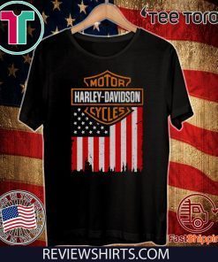 Motor Harley Davidson Cycles American Flag 2020 T-Shirt