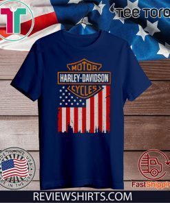 Motor Harley Davidson Cycles American Flag 2020 T-Shirt