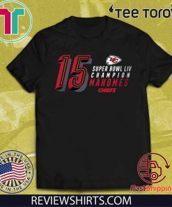 NFL Pro Line by Fanatics Branded Patrick Mahomes Black Kansas City Chiefs Super Bowl LIV Champions 2020 T-Shirt
