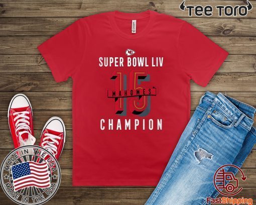 NFL Pro Line by Fanatics Branded Patrick Mahomes Black Kansas City Chiefs Super Bowl LIV Champions For T-Shirt