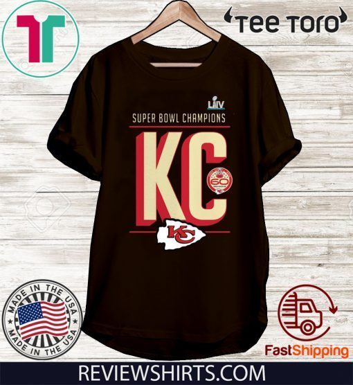 NFL Super Bowl LIV Kansas City Chiefs Champions 2020 Official T-Shirt