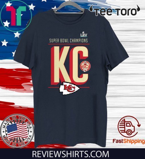 NFL Super Bowl LIV Kansas City Chiefs Champions 2020 Official T-Shirt