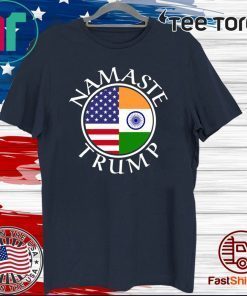 Namaste American Flag And Flag Of India Flag T-Shirt