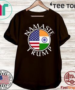 Namaste American Flag And Flag Of India Flag T-Shirt