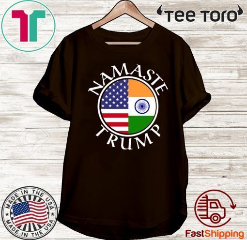 Namaste American Flag And Flag Of India Flag T-Shirt