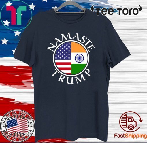 Namaste American Flag And Flag Of India Flag T-Shirt