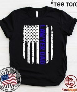 Original Vintage American Flag Proud Lawyer Dad T-Shirt