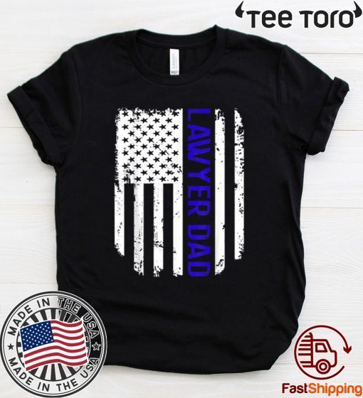 Original Vintage American Flag Proud Lawyer Dad T-Shirt