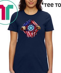 Official Iron Man Arc Reactor American Flag T-Shirt