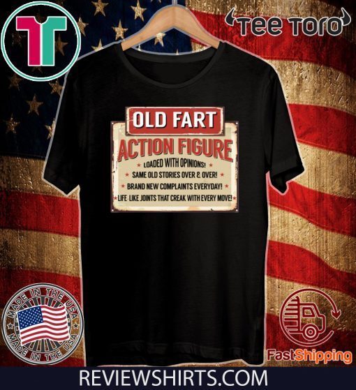 Limited Edition Old Fart Action Figure For Old Man Club T-Shirt