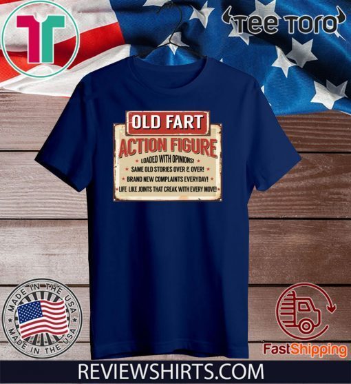 Limited Edition Old Fart Action Figure For Old Man Club T-Shirt