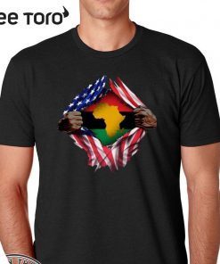 Pan Africanism Blood Inside Me South African American Flag 2020 T-Shirt