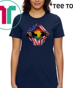 Pan Africanism Blood Inside Me South African American Flag 2020 T-Shirt